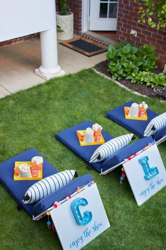 Backyard movie seats