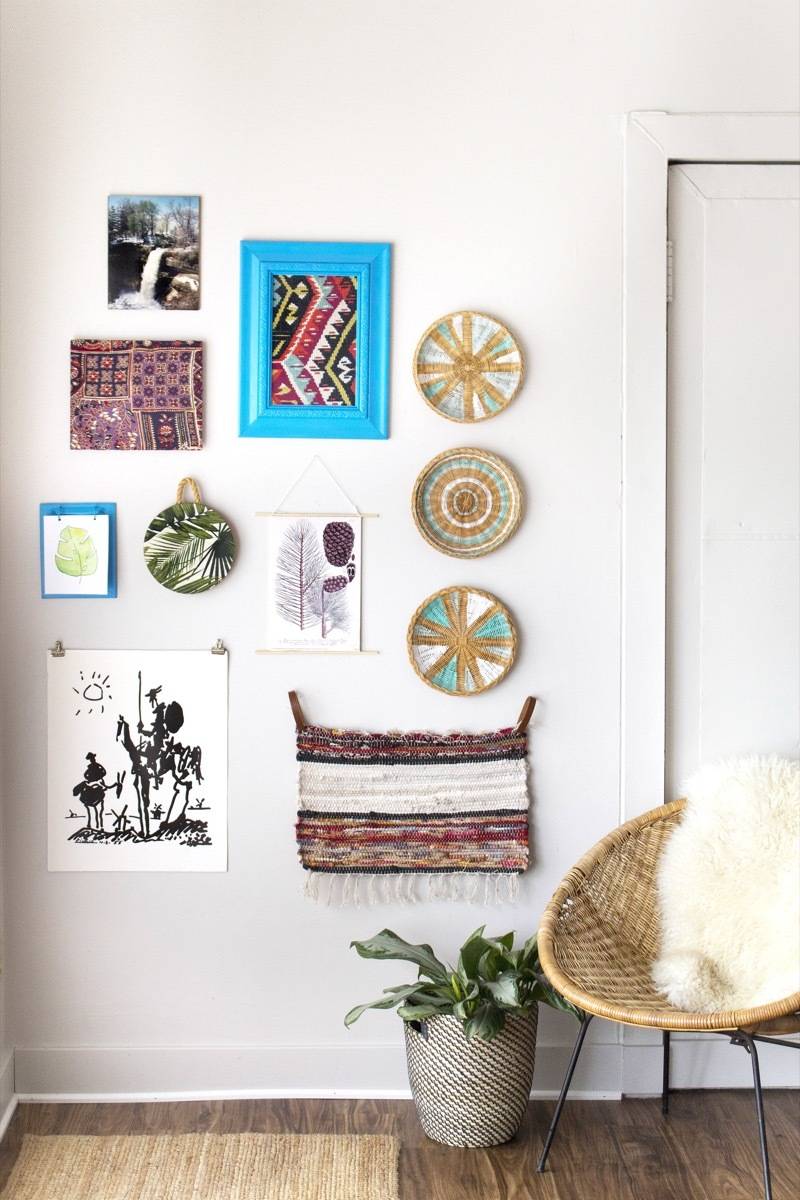 Use thrift store finds to create a cheap gallery wall