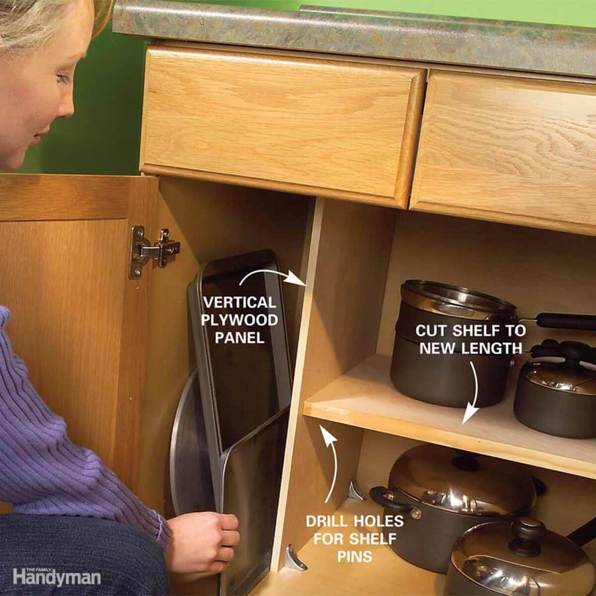 How to convert large cupboard for vertical storage