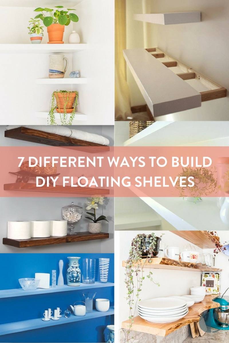 7 Ways to Build Floating Shelves and Corner Floating Shelves