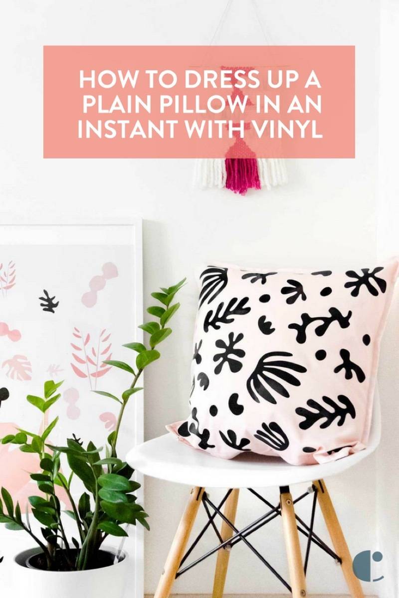 Vinyl pillow DIY