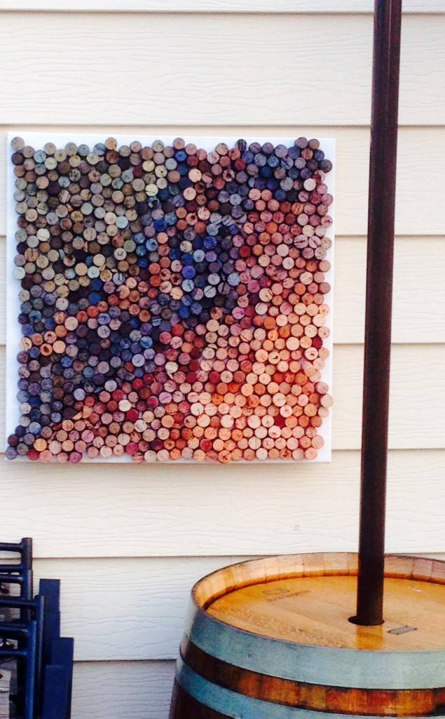 Dyed wine corks - wall decor ideas