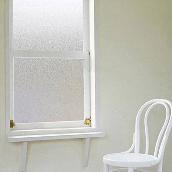 Frosted contact paper window treatment