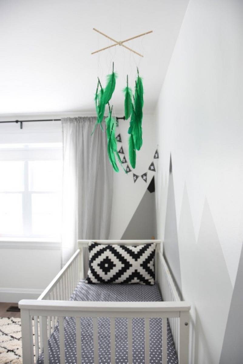Baby's mobile idea from The Sweetest Digs | 75 DIY Kids Decor Ideas