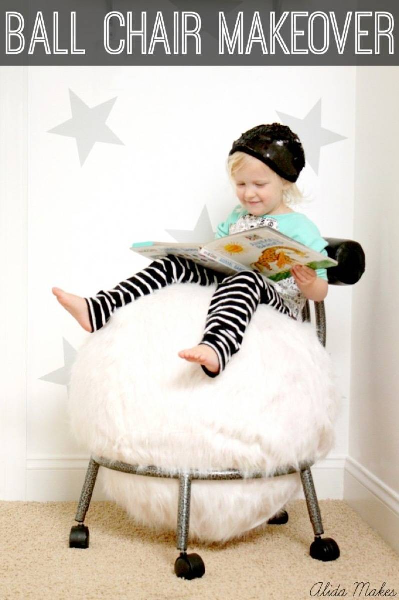 Chair makeover idea from Alida Makes | 75 DIY Kids Decor Ideas