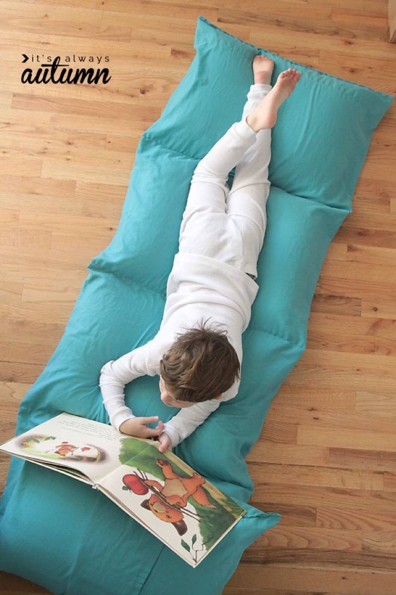 Fun pillow idea from It's Always Autumn | 75 DIY Kids Decor Ideas