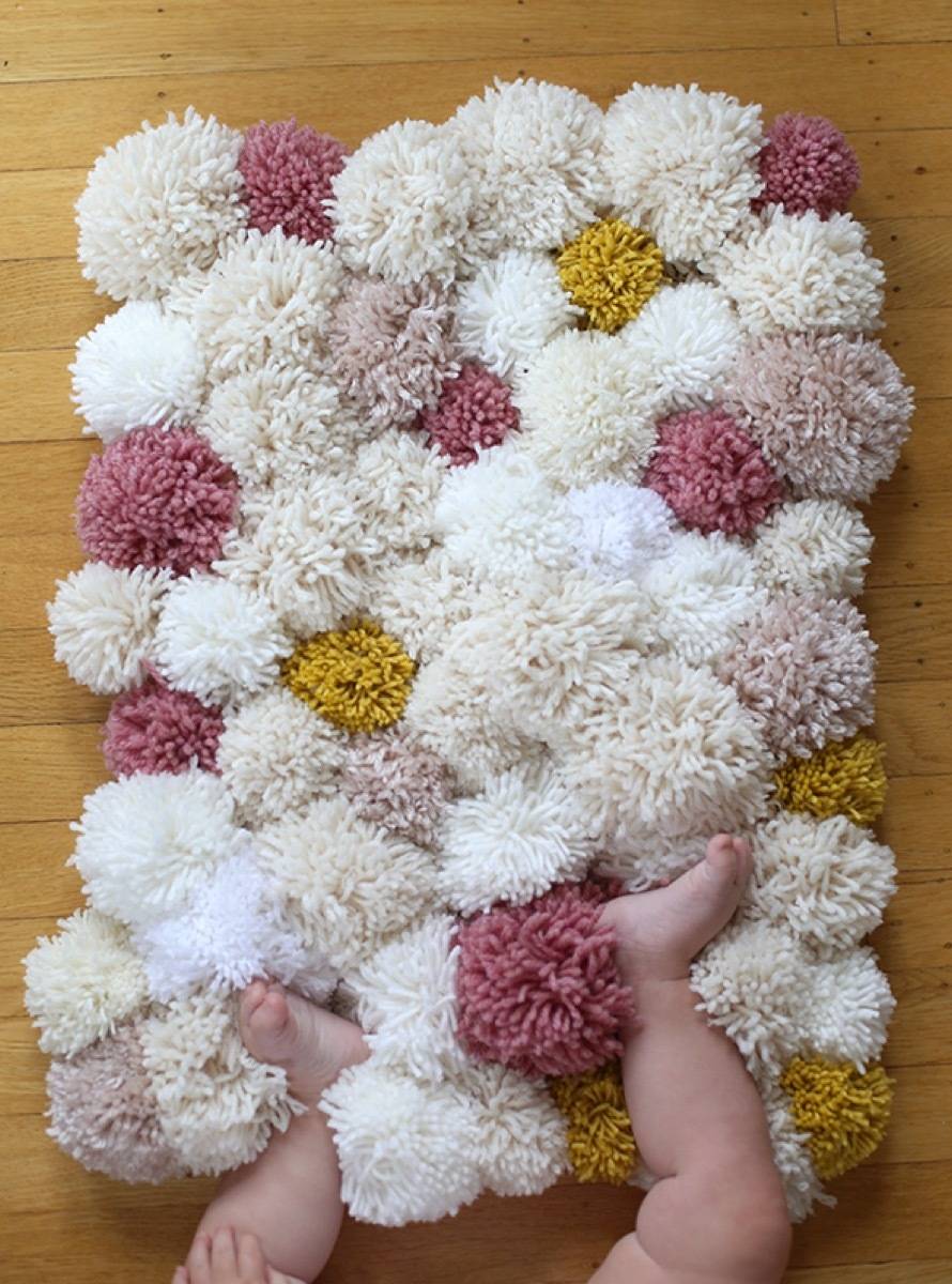 Colorful rug idea from Say Yes | 75 DIY Kids Decor Ideas