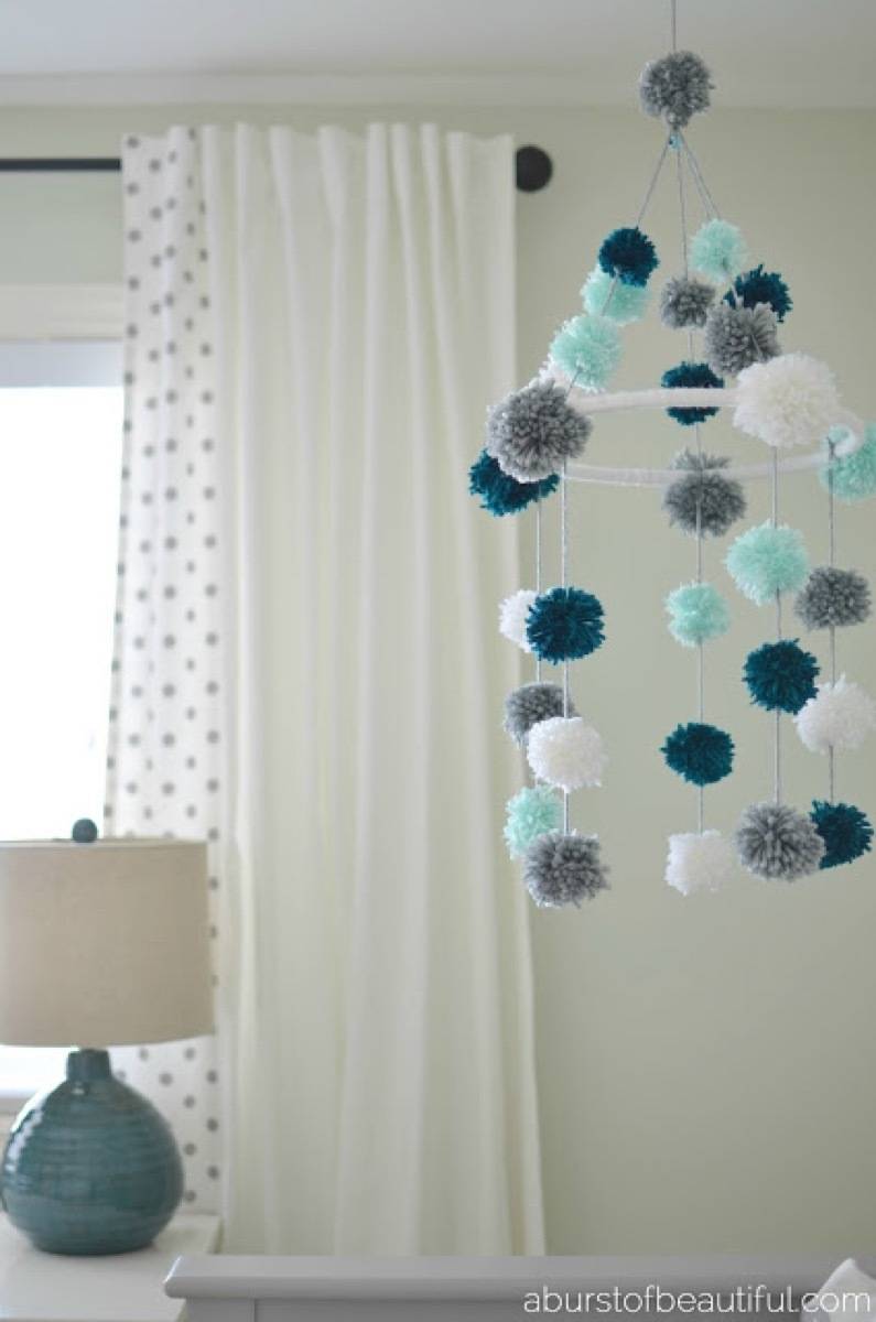 Baby's mobile idea from A Burst of Beautiful | 75 DIY Kids Decor Ideas