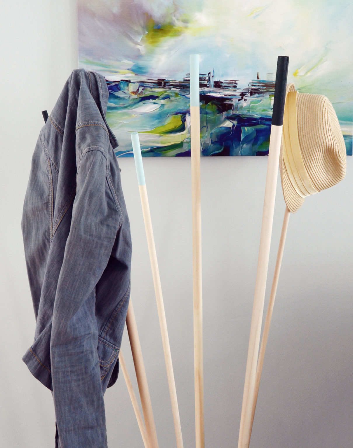 Make This! DIY Contemporary Wood and Concrete Coat Rack - Curbly
