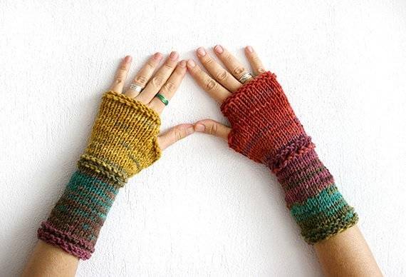 handmade fingerless gloves