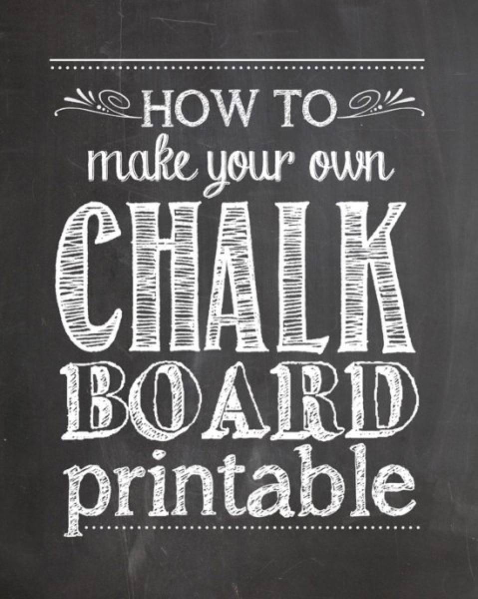 Chalkboard lettering printable