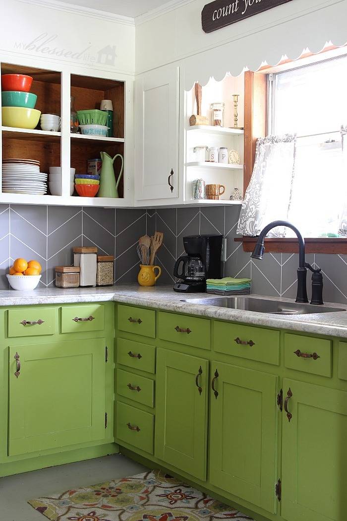 how to paint a kitchen backsplash