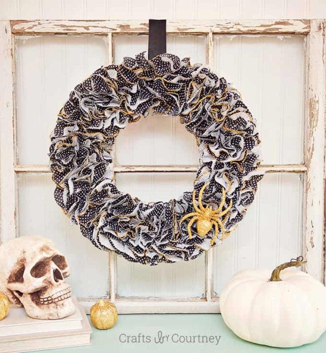 Frilly Halloween wreath