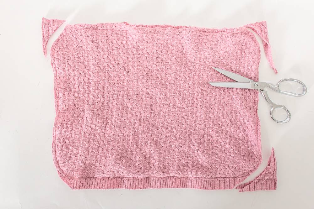 Sweater pillow step 3