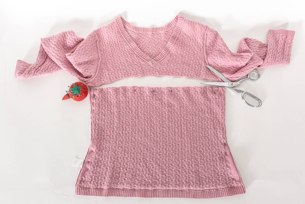 Sweater pillow step 2