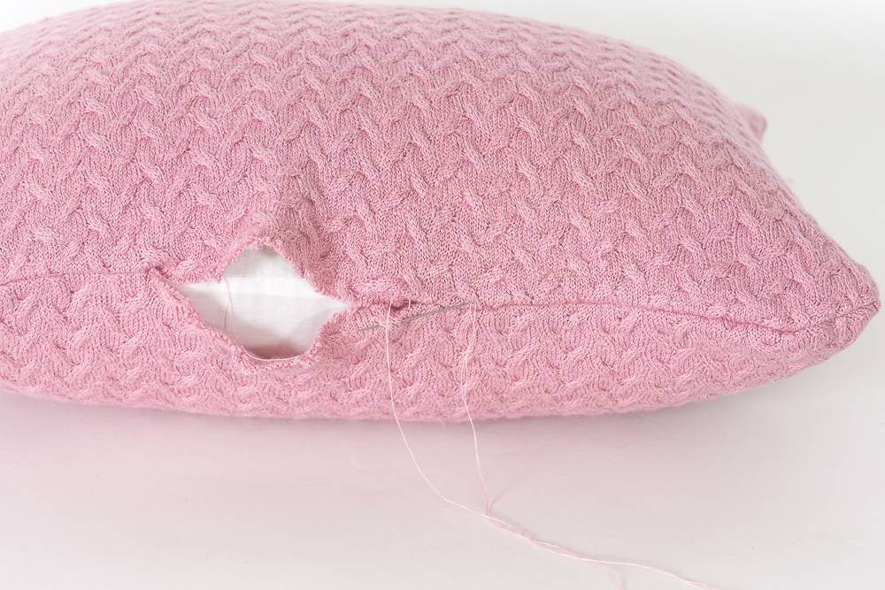Sweater pillow step 4