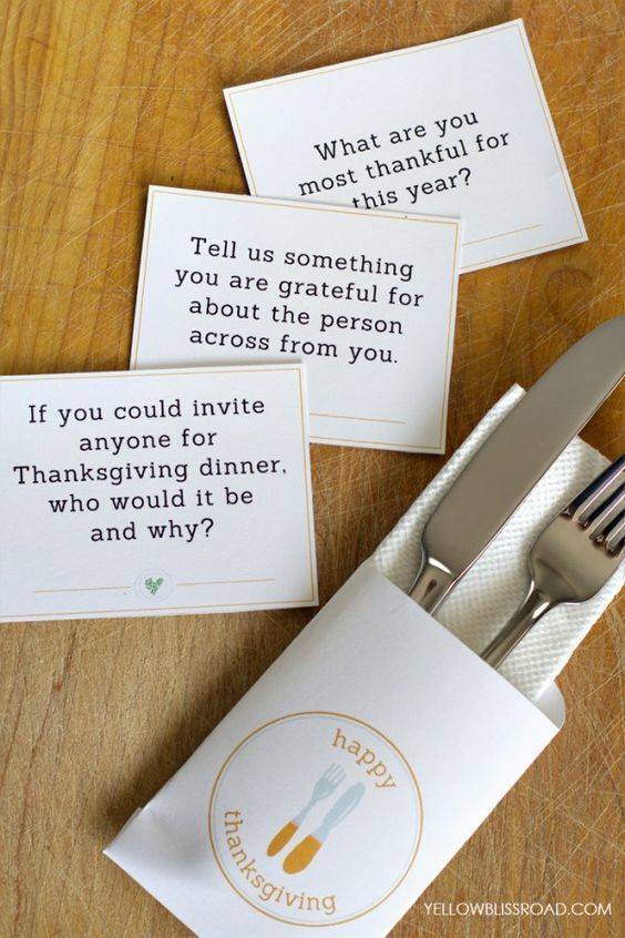 Download Free Printable Thanksgiving Conversation Starters