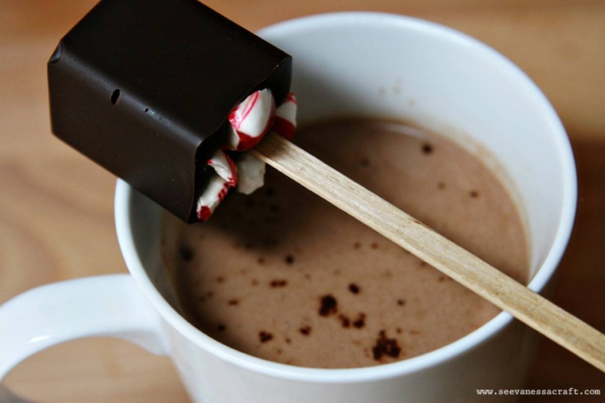 Hot chocolate on a stick