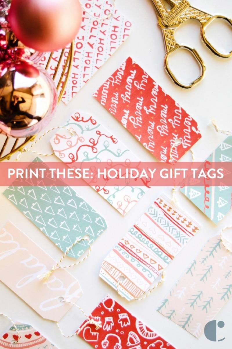 Printable gift tags