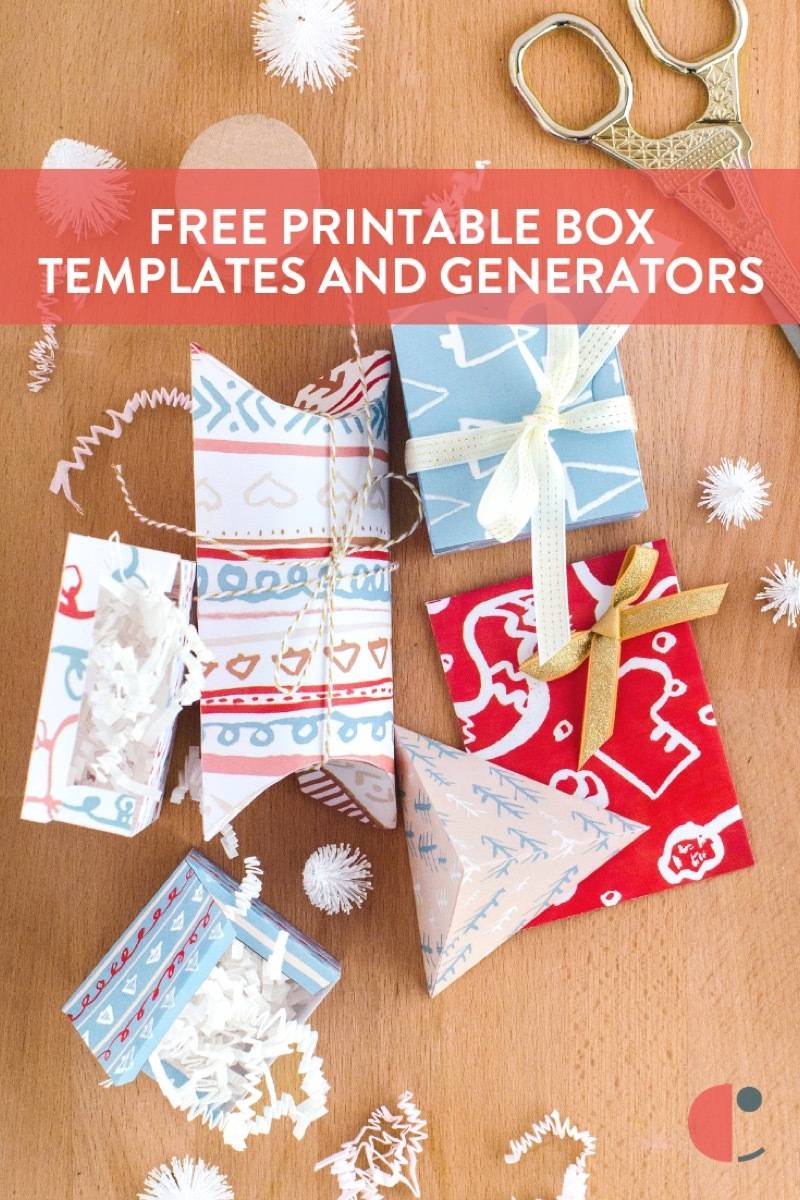 Free box templates to print for the holidays