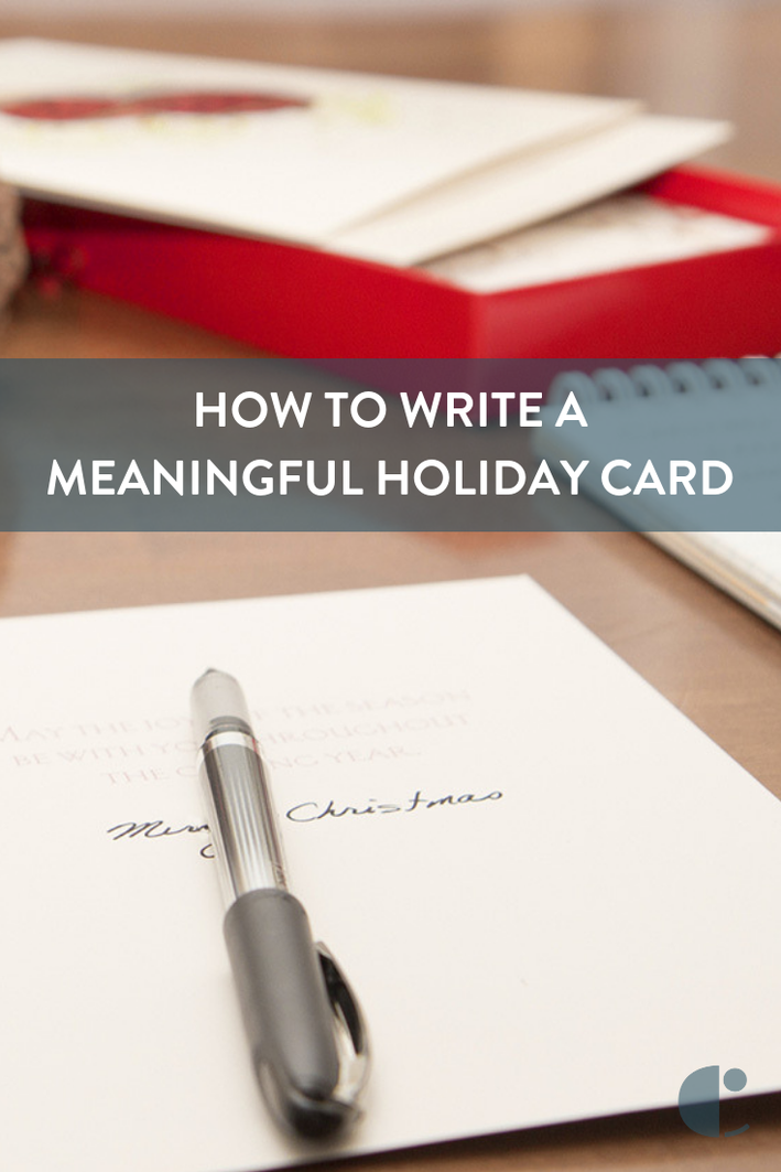 How to write a meaningful holiday card
