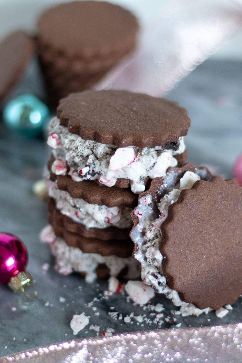 Celebrate the Season with Peppermint Christmas Cookie Ice Cream Sandwiches