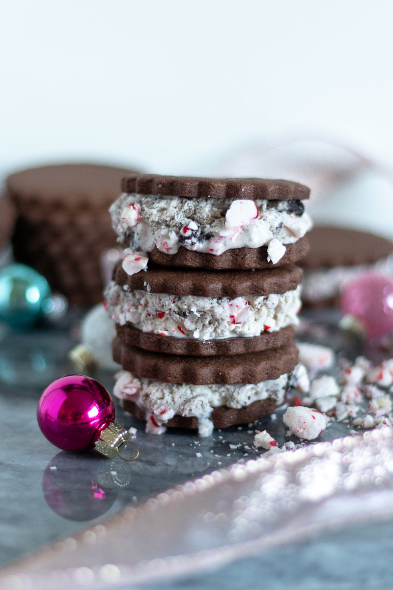 Celebrate the Season with Peppermint Christmas Cookie Ice Cream Sandwiches