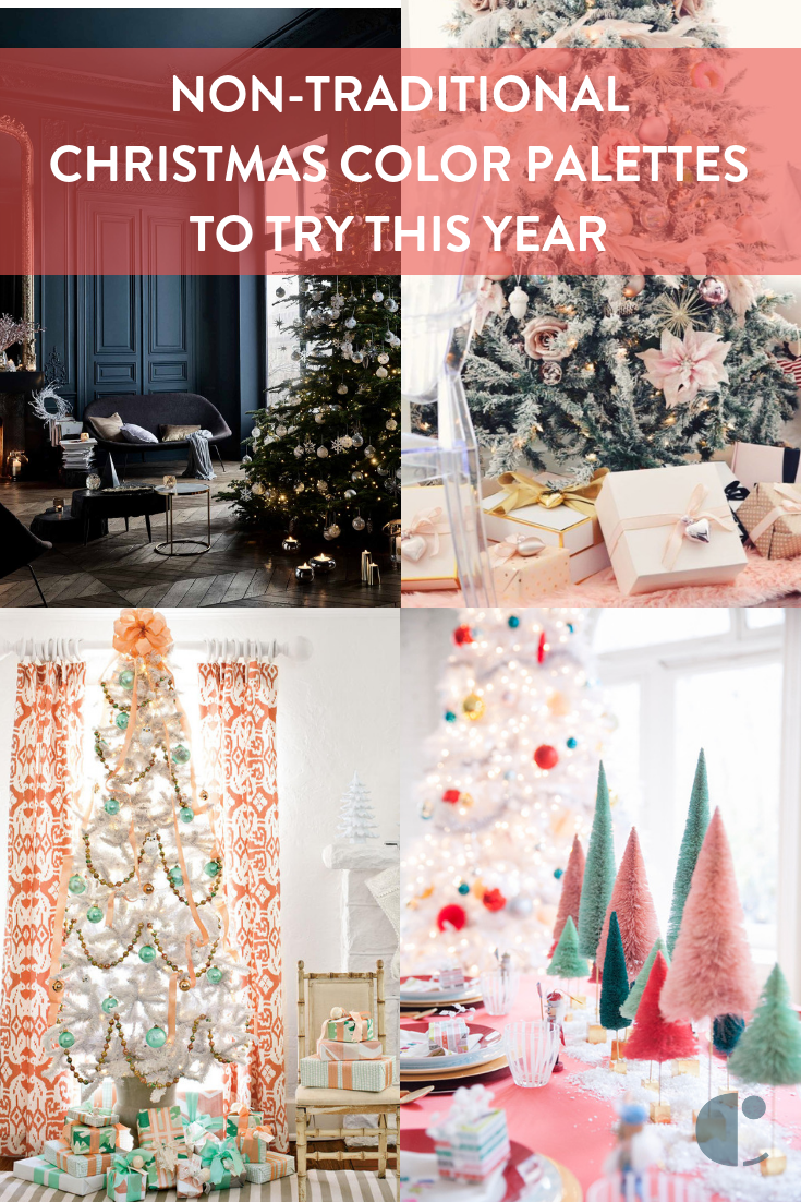 Inspiration for decorating with non-traditional Christmas colors