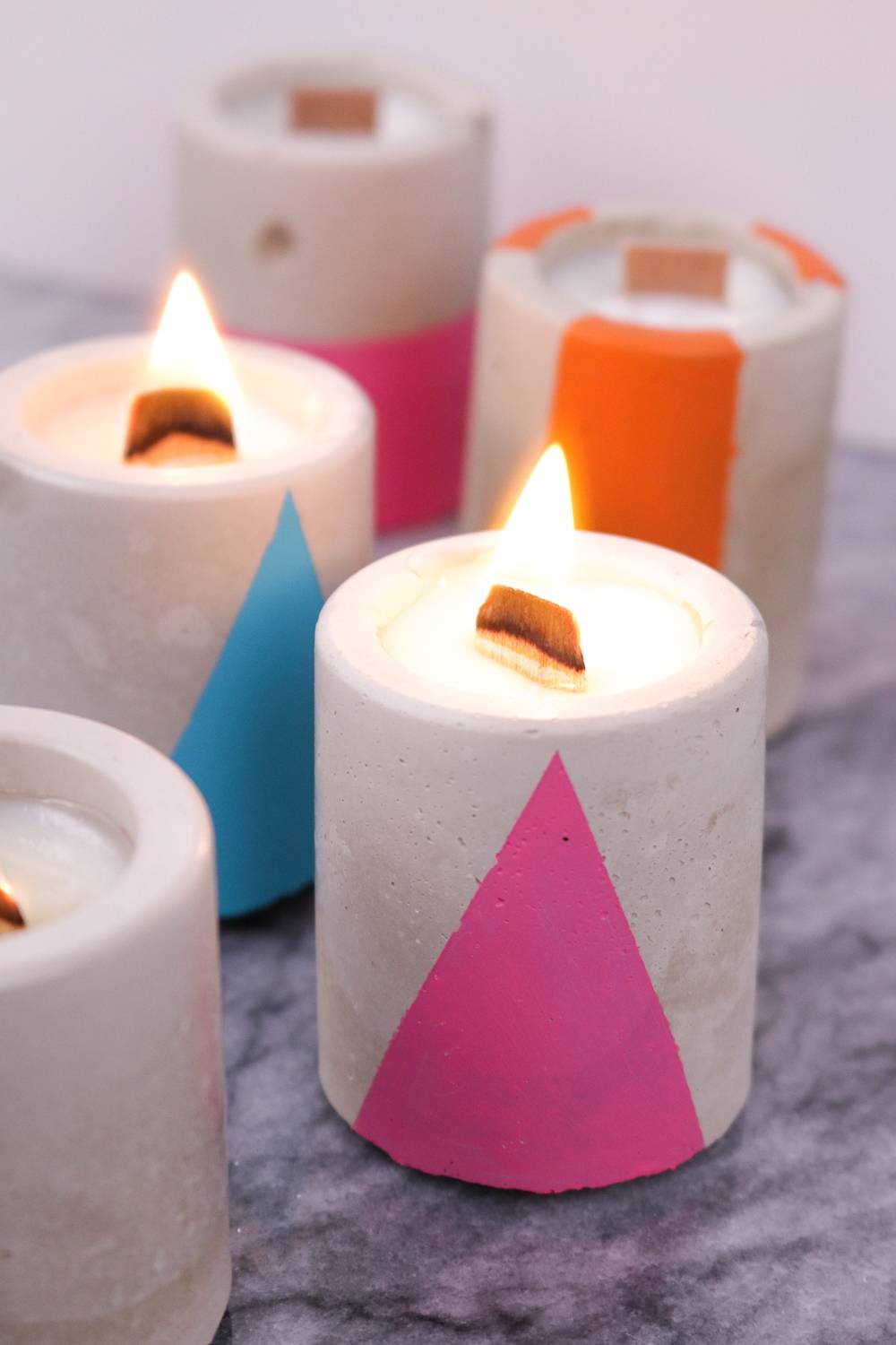 Concrete candles