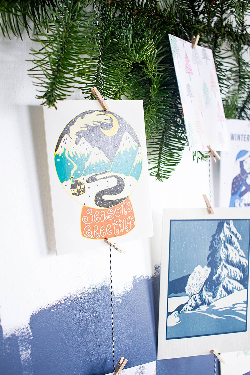 DIY Branch Holiday Card Display