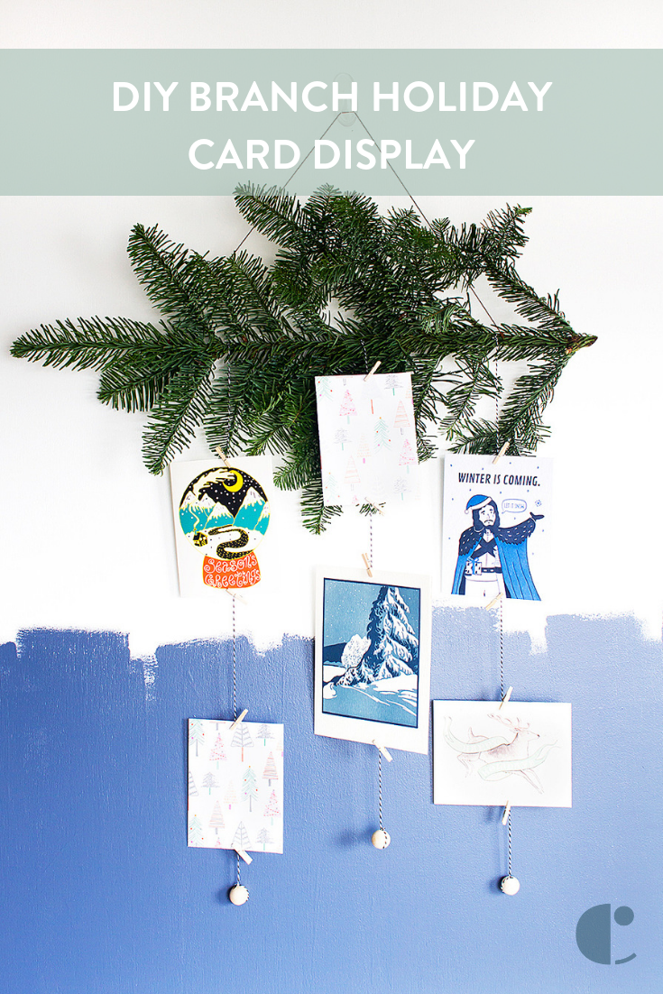 DIY Branch Holiday Card Display