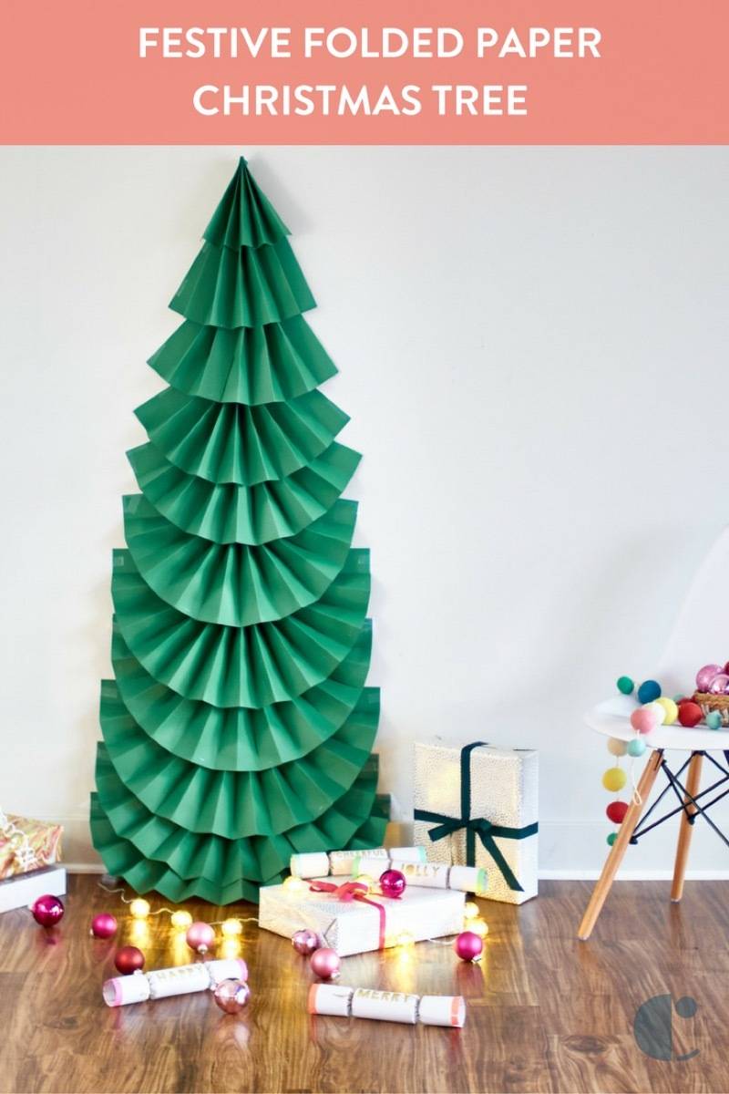 DIY Festive Folded Paper Christmas Tree