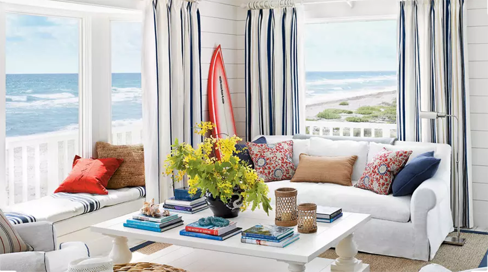 Beach decor living room