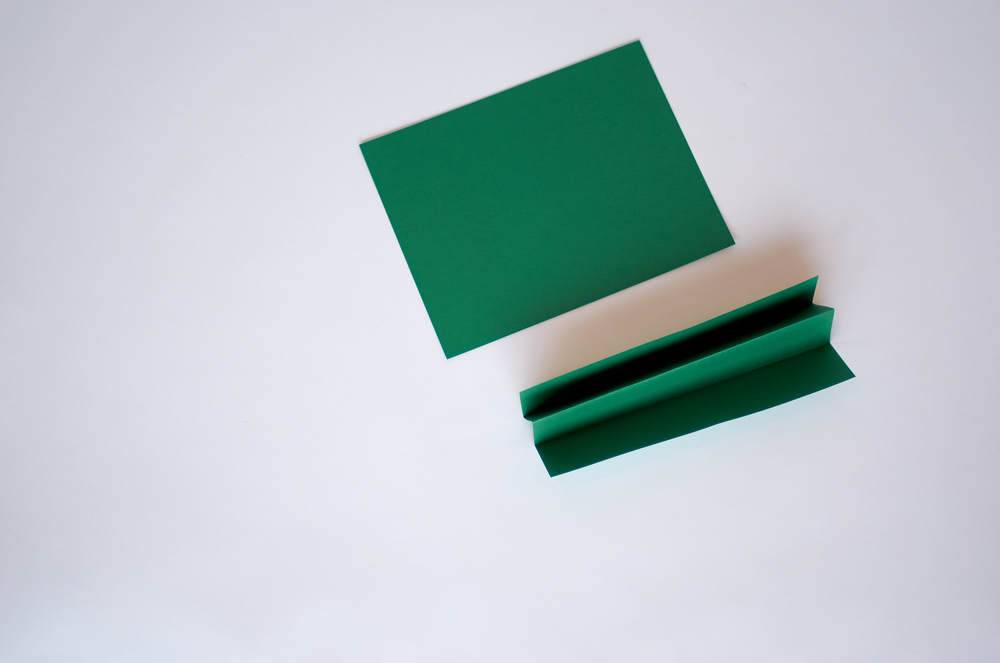 green paper for Christmas tree