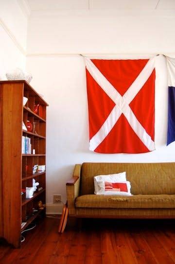 Nautical Flag in living room