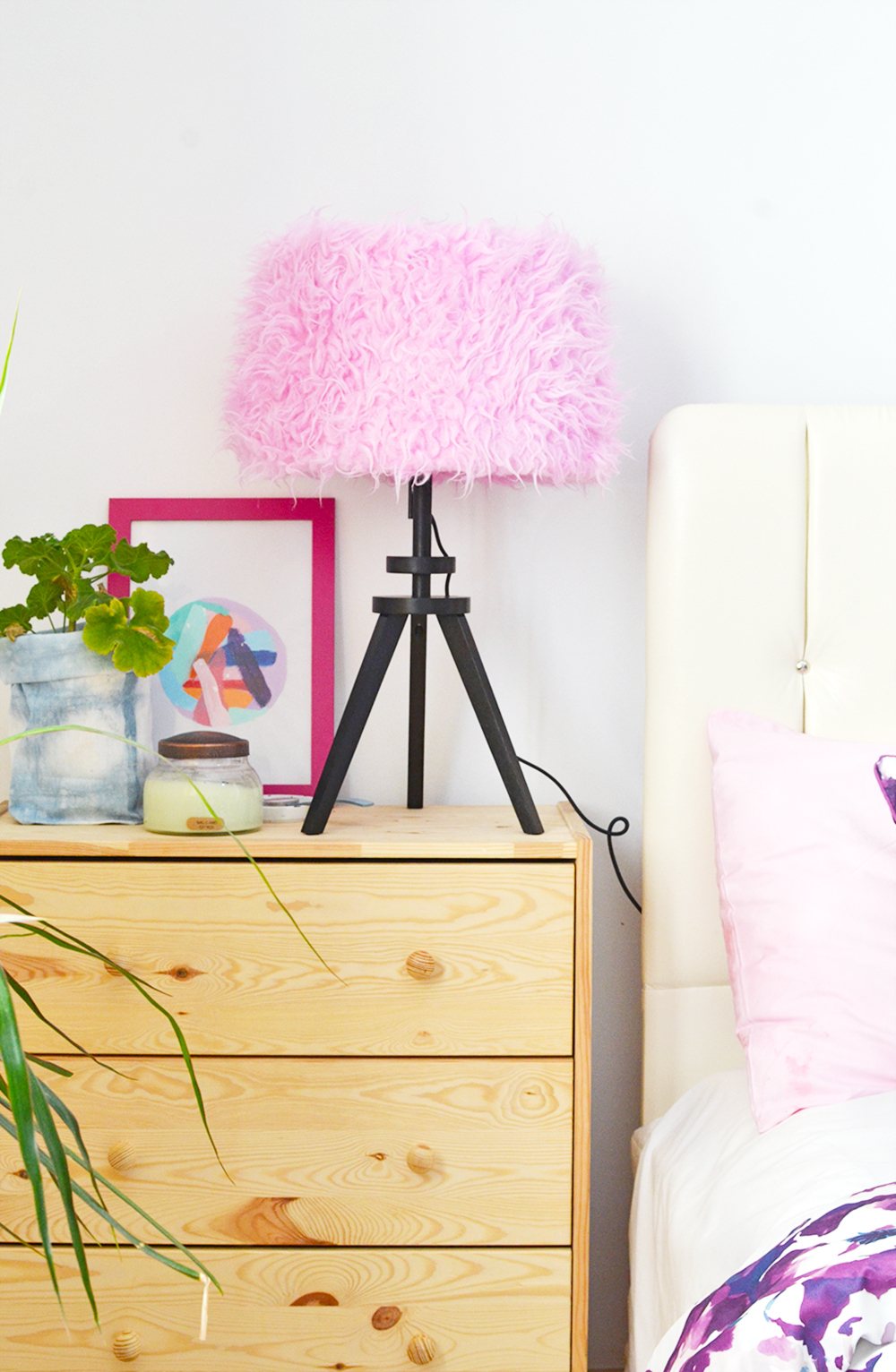 How To: Dye Faux Fur Pink and Make a Lampshade