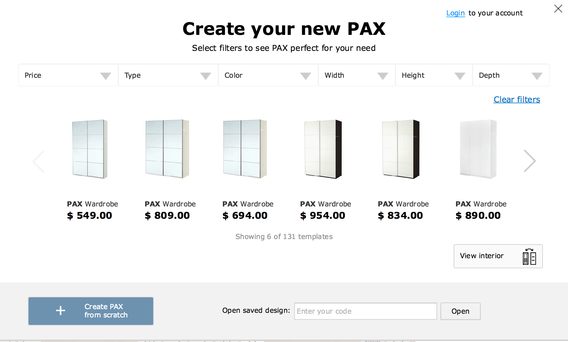 how to use ikea pax planning tool