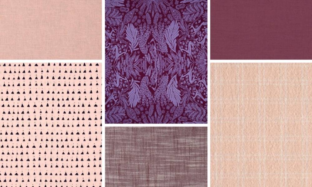 Plums & Blushes Fabric Inspiration Board