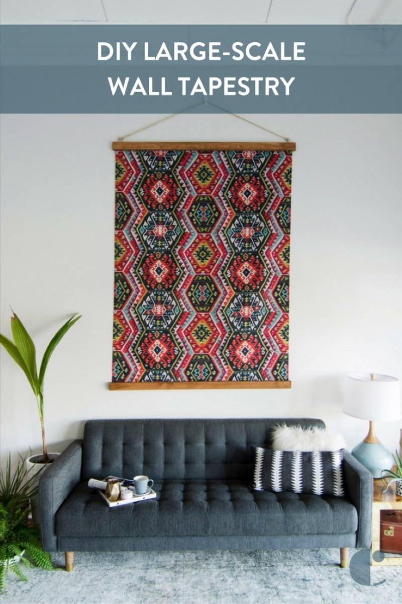 DIY Large-Scale Tapestry Wall Art - P Kaufmann Longrock Fiesta fabric from Fabric.com