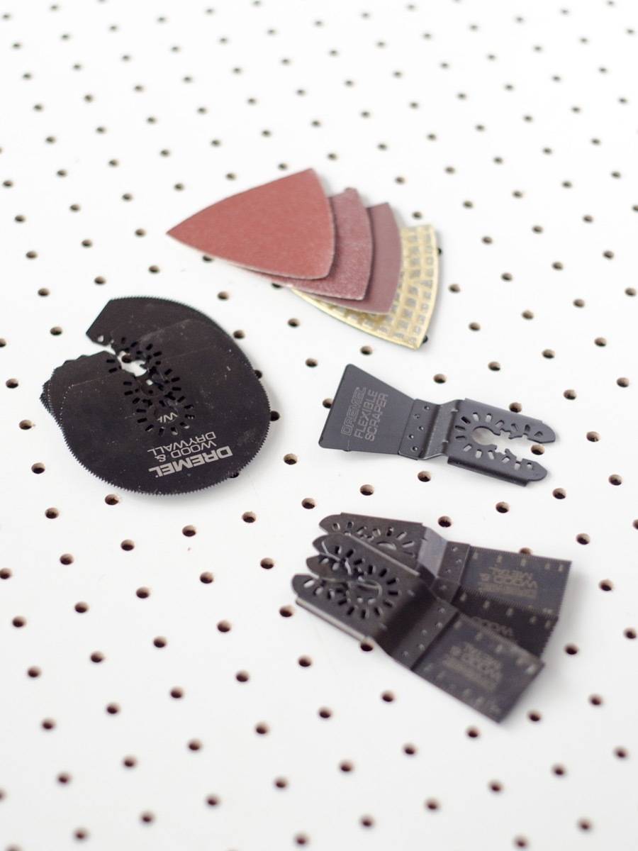 Dremel accessories for reupholstering and painting metal chairs