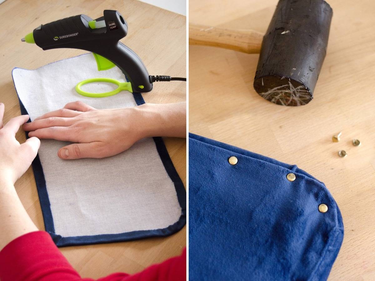 Attaching the back panel to the chair