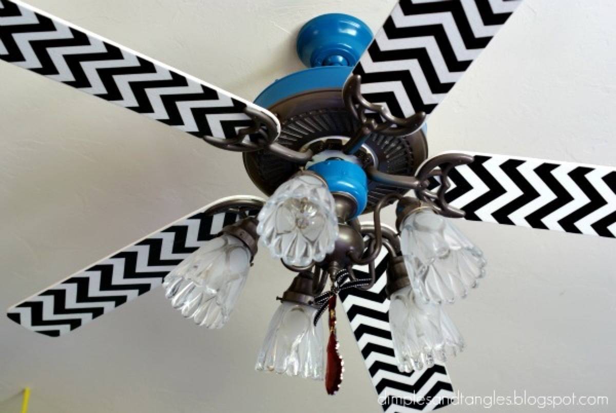 99 ways to use fabric to decorate your home | Ceiling fan upgrade