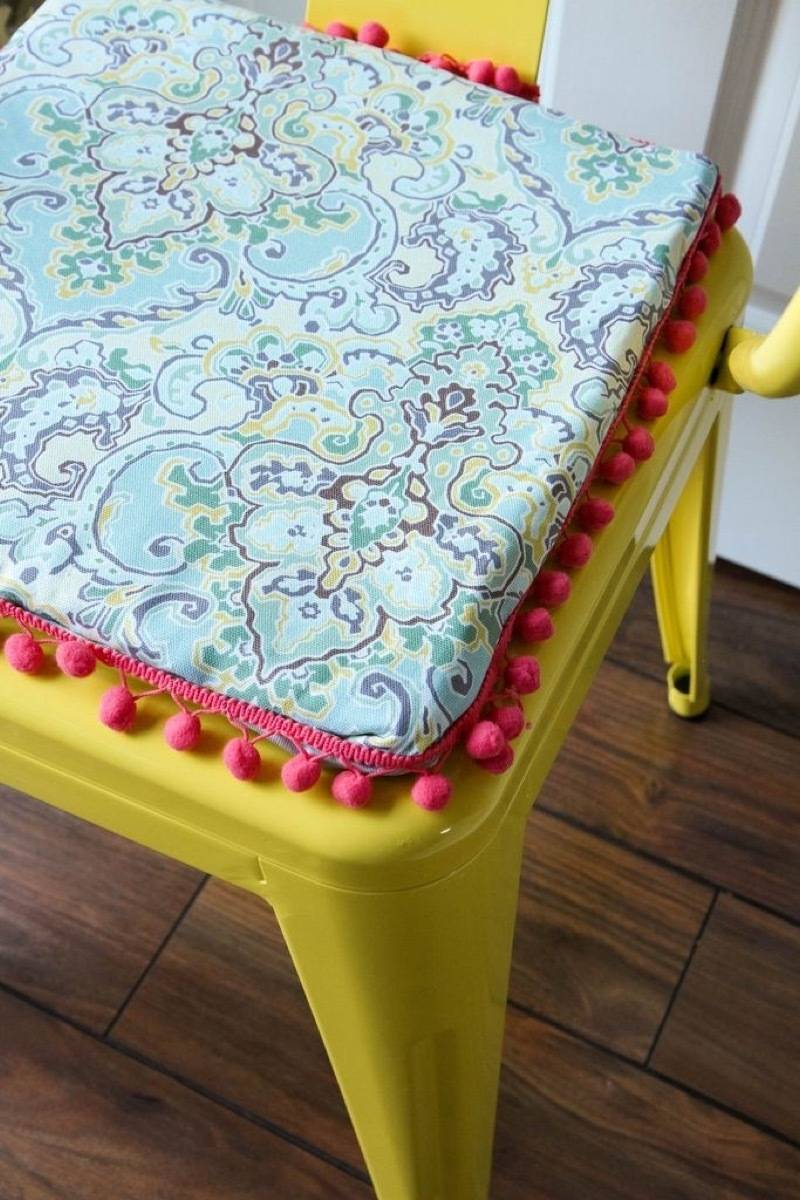 99 ways to use fabric to decorate your home | Chair cushions