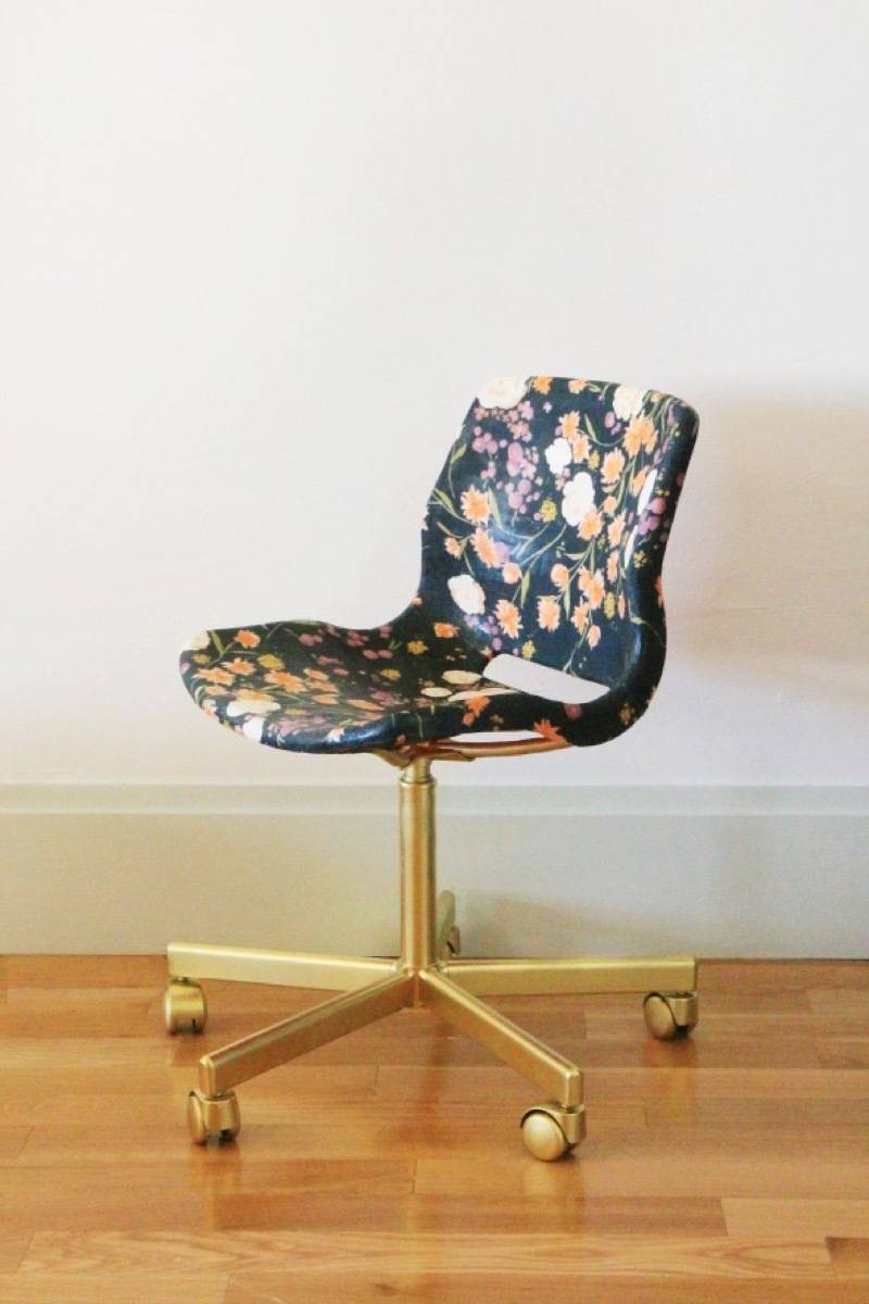 99 ways to use fabric to decorate your home | Decoupaged chair