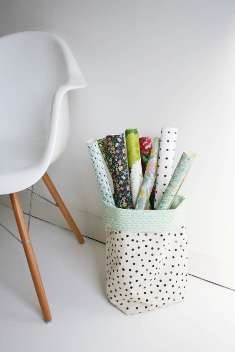 99 ways to use fabric to decorate your home | Fabric bins