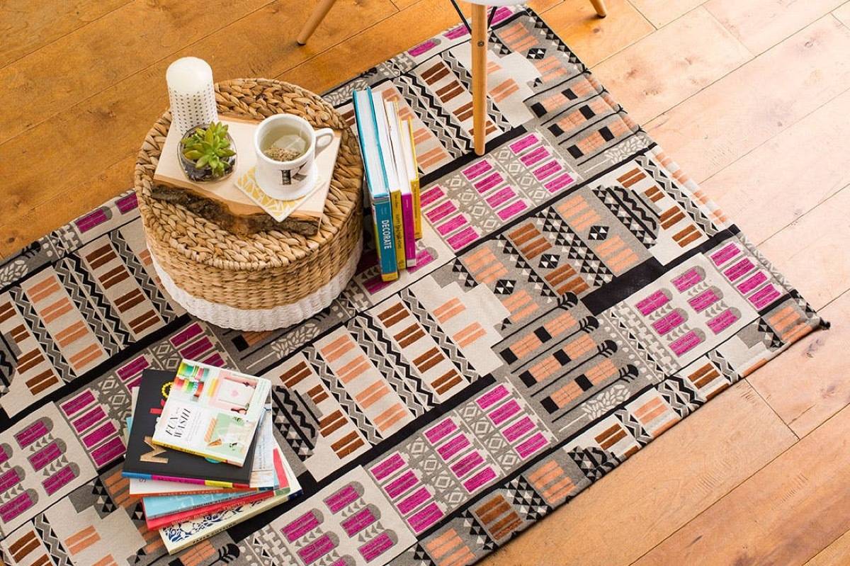 99 ways to use fabric to decorate your home | DIY floor rug