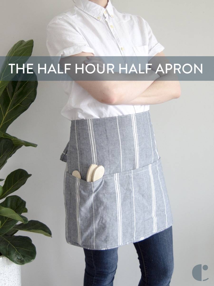 Half Apron Tutorial: If you have 30 minutes, you can make this short apron. 
