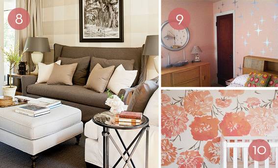 Hand-painted wall techniques and inspiration.