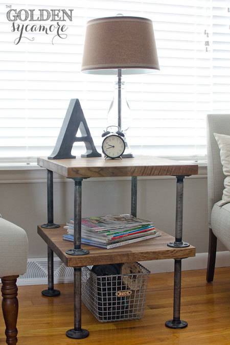 Industrial chic side table