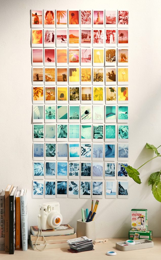 Use polaroids as a collection of wall decor